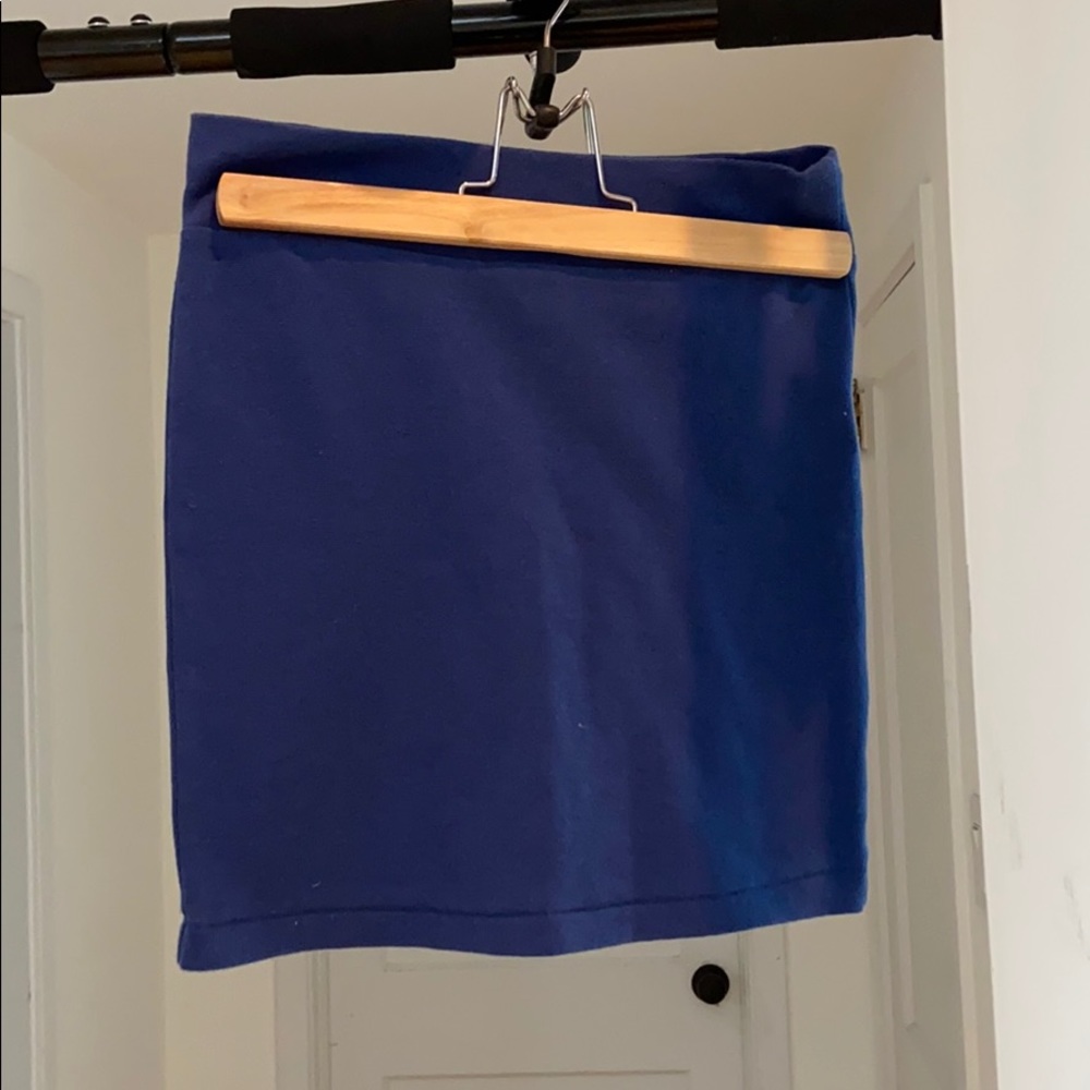 Blue pencil skirt